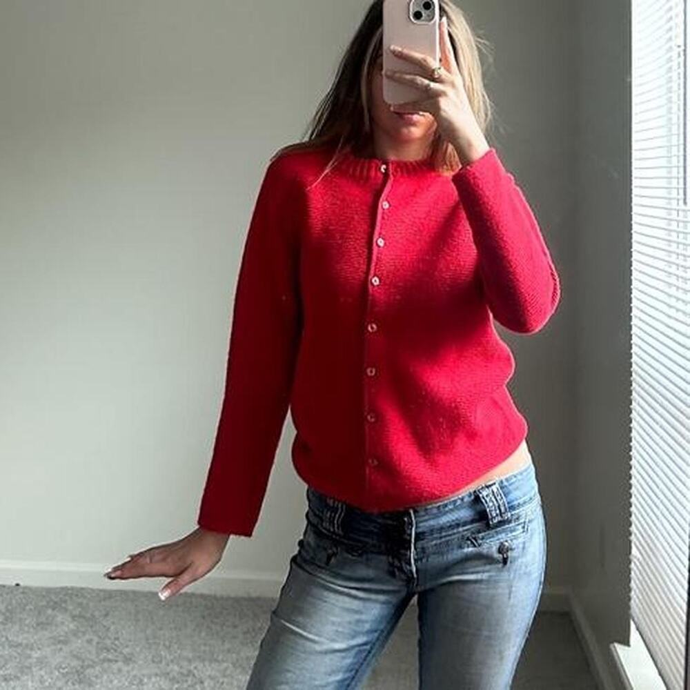 Vintage red button up babydoll